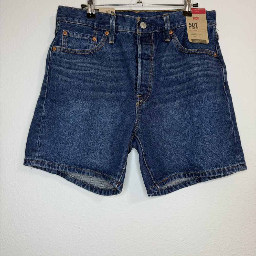 Levi's Dark Blue Denim Shorts - Picture 1 of 2
